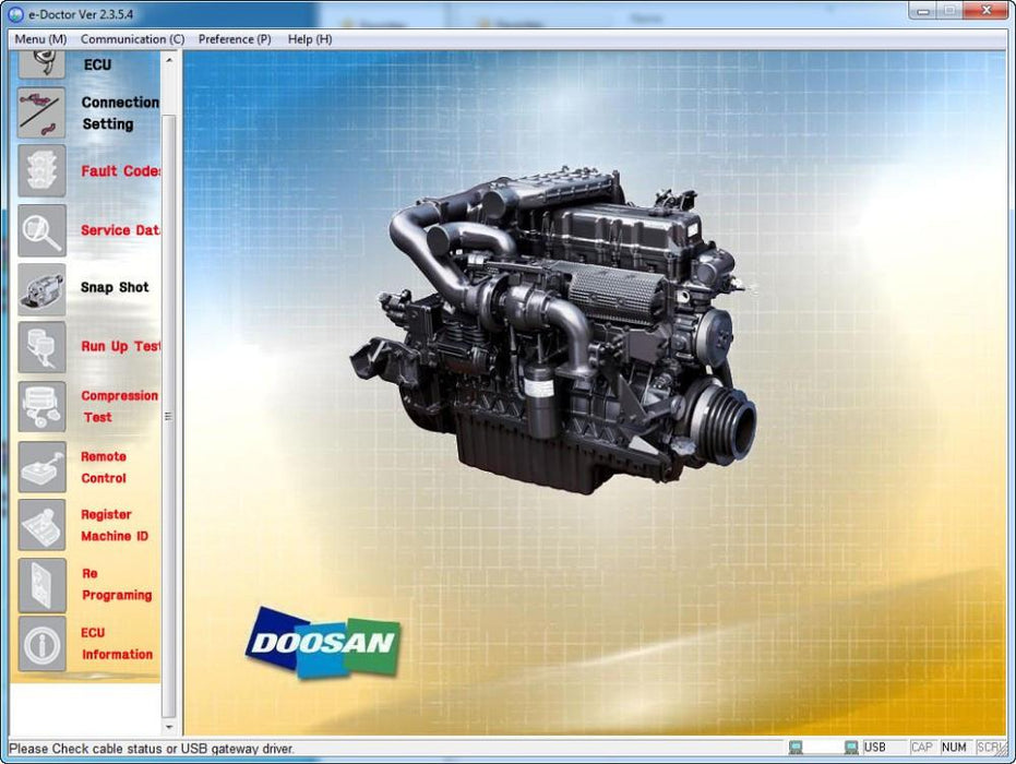 Doosan E-Doctor Industry and Construction Engine Diagnostic Software 2016 - Full Level Activation