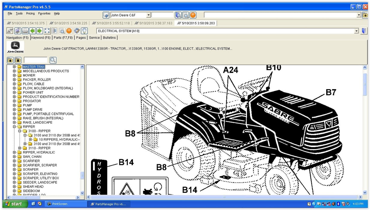 John Deer Parts Manager Pro v6.5.5 EPC -John Deere ALL Models (CF & AG & CCE )Parts Manuals Software 2016  - Online Installation Service Included !