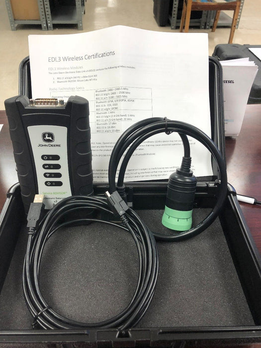 Diagnostic Kit EDL v3 (Electronic Data Link v3) Diagnostic Adapter For John Deer - Include Service Advisor Software 2017 ! Free & Fast Worldwide Shipping