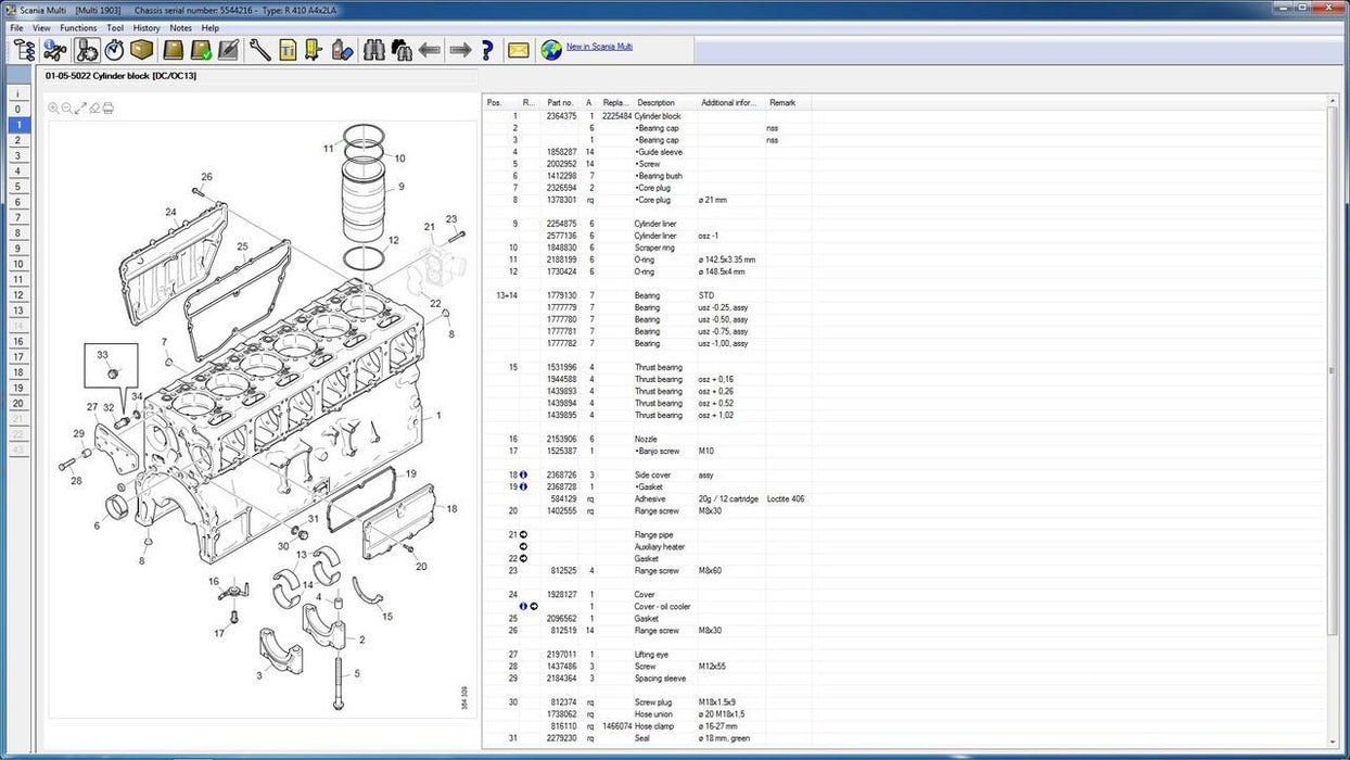 Scania Multi 2019 EPC Electronic Parts Catalog & Service Info - All Models Parts & Service Manuals Covered Up To 2019