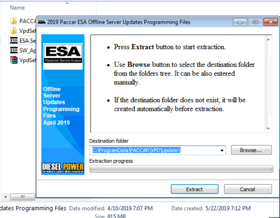PACCAR ESA Electronic Service Analyst v5.1 NEW & Latest 2019 Version - Newest SW Flash files & Server Update And Programming Files