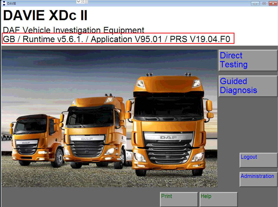 DAF / PACCAR VCI VCI 2 Interface & Davie Software KIT - Diagnostic Adapter- Include Latest Davie 3 - Windows 10 Supported !!