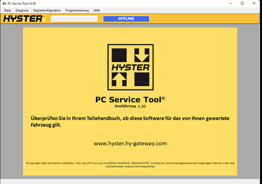 Yale Hyster PC Service Tool v 4.99 Diagnostic And Programming Software Latest 2022