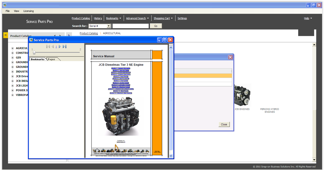 Jcb SPP 1.18.0001 + Service Manuals All Models & S\N Untill 2016 -  EPC Software DVD-2 License Included !