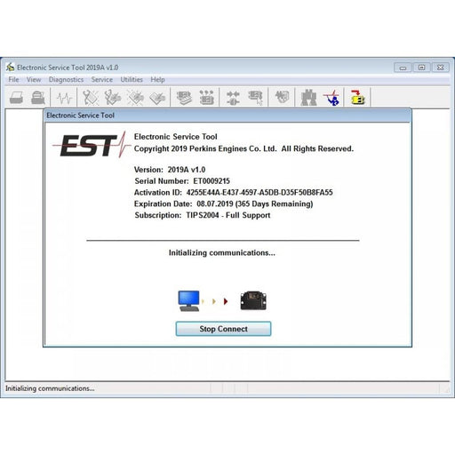 EST 2019B Electronic Service Tool For Perkinss - All Models Diagnostics Software !