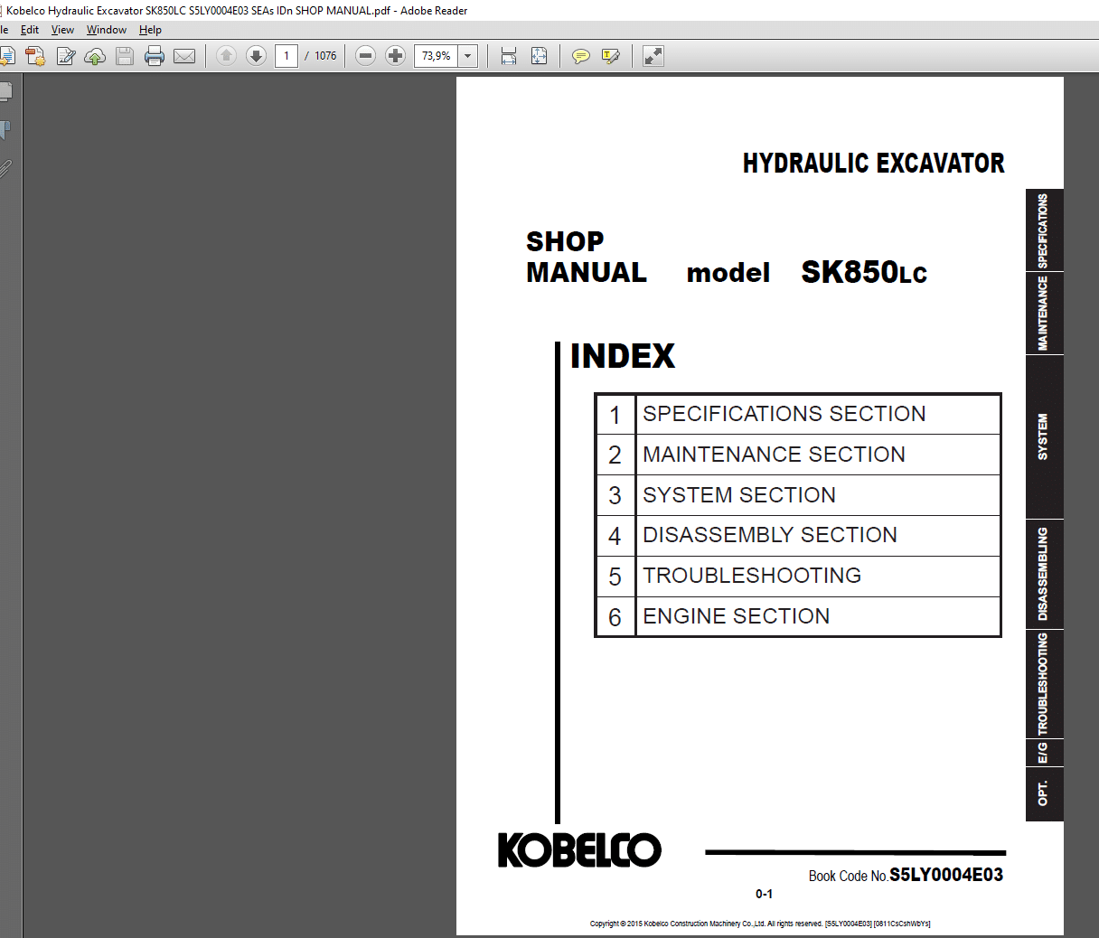 KOBELCO Construction Machinery Service Library Latest 2019 - PDF Service Manuals Complete Set ! - Image 8