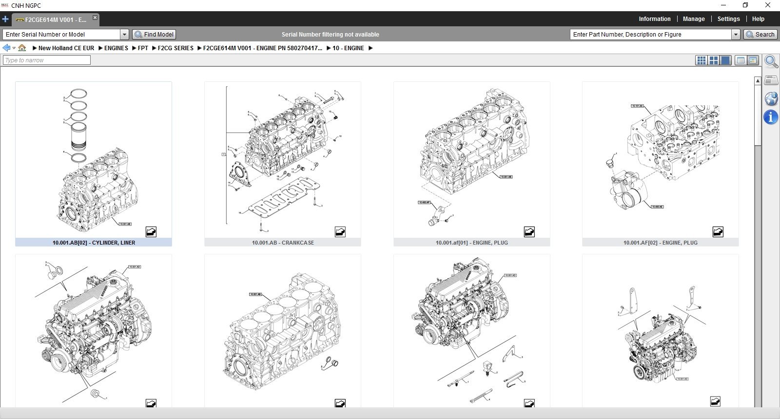 New Holland Next Generation Construction CF Europe 2019 EPC -All Models & Serials Up To 2020 Parts Manuals - Image 8