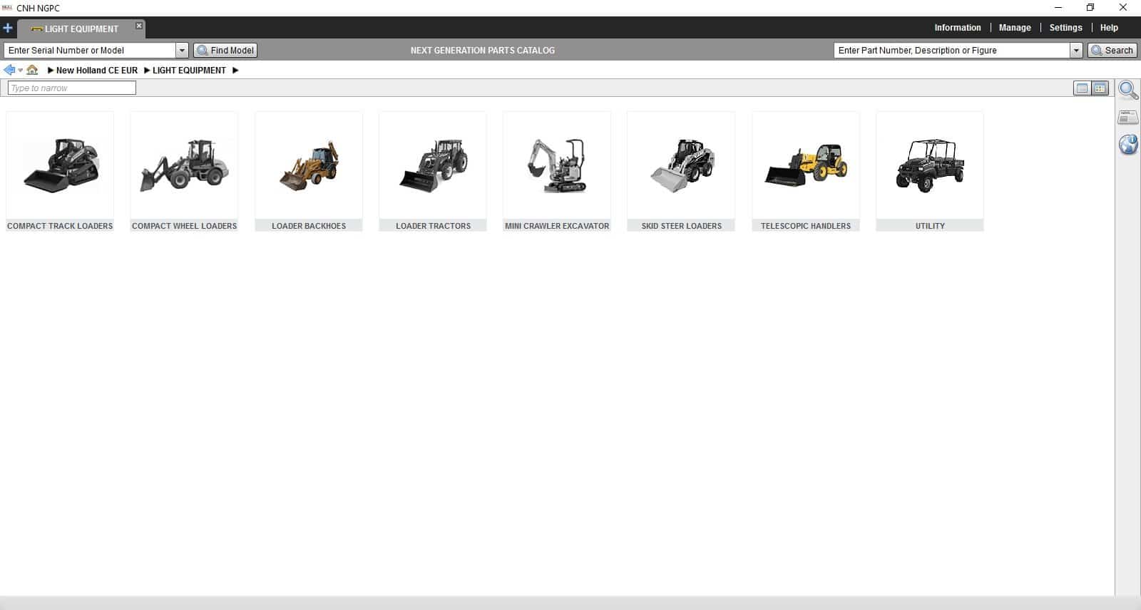 New Holland Next Generation Construction CF Europe 2019 EPC -All Models & Serials Up To 2020 Parts Manuals - Image 2