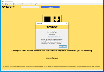 Yale Hyster Forklifts PC Service Tool v 5.3 Diagnostic