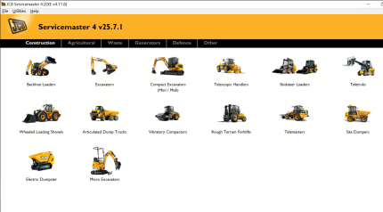 JCB ServiceMaster 4 - v25.3.3 JCB Programming & Diagnostic Software