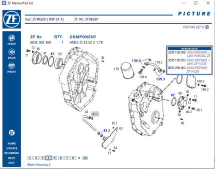 ZF Marine Parts Catalog 2023.05 – Full Spare Parts Catalogue