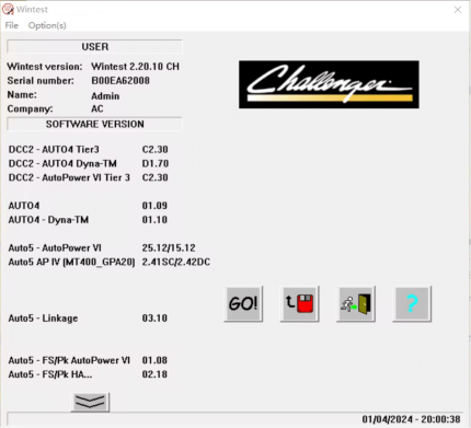 WinTest 2.20.10 For Challenger Latest Version