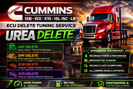 Cummins ISB ISX X15 ISL ISC L9 - ECU Delete Tuning Service DEF DPF EGR SCR