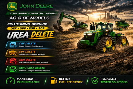 JD Machinery & Industrial engine AG & CF Models ECU tuning Service DEF DPF EGR SCR