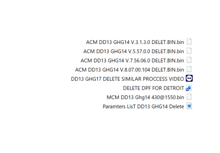 Detroit Diesel DD13 GHG14 MCM ACM Tuning Delete Files