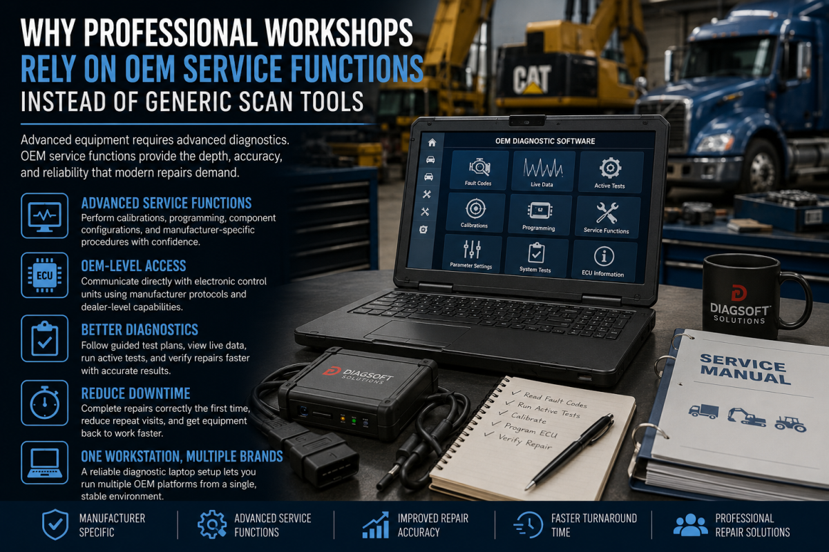 OEM Diagnostic Software and laptop